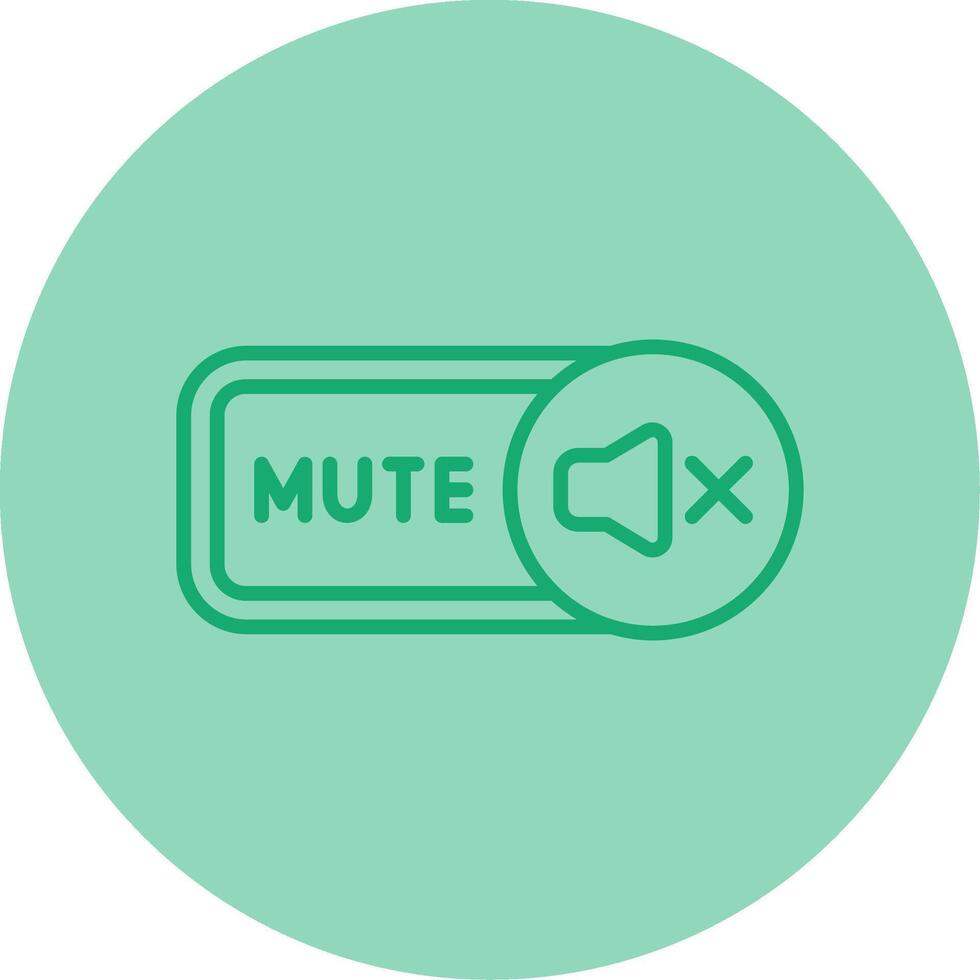 Mute Line Dual Tone Circle Icon vector