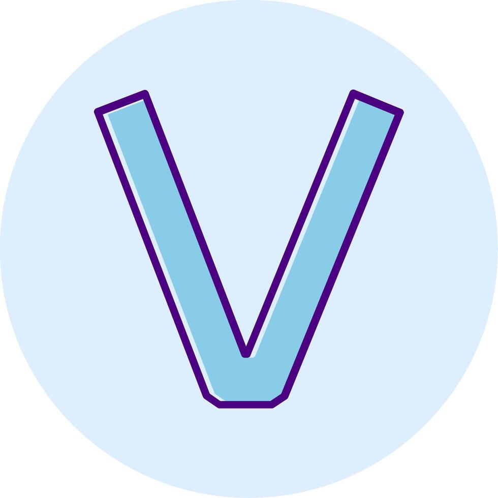 Small v Icon vector