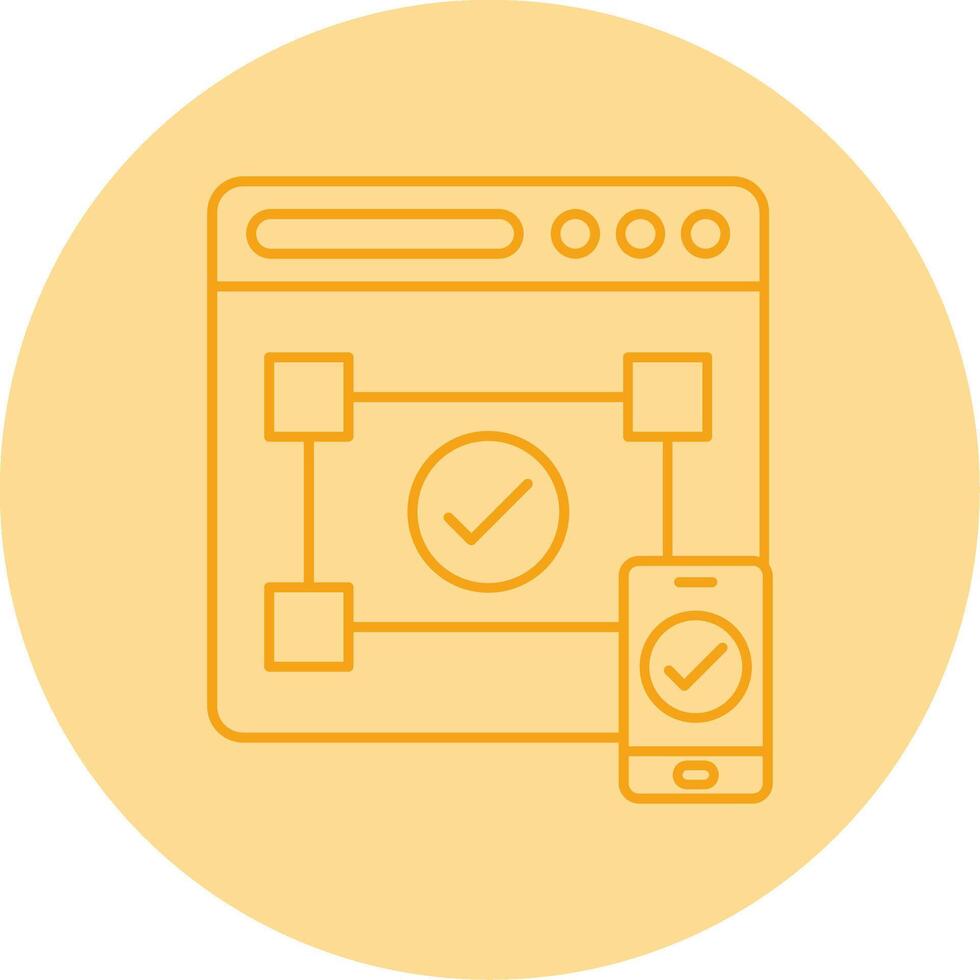 Accesibility Line Dual Tone Circle Icon vector