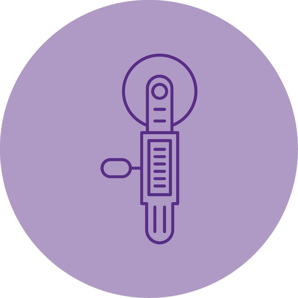 Tile Cutter Line Dual Tone Circle Icon vector