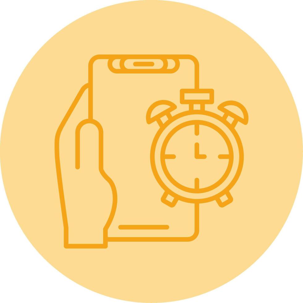 Alarm Line Dual Tone Circle Icon vector