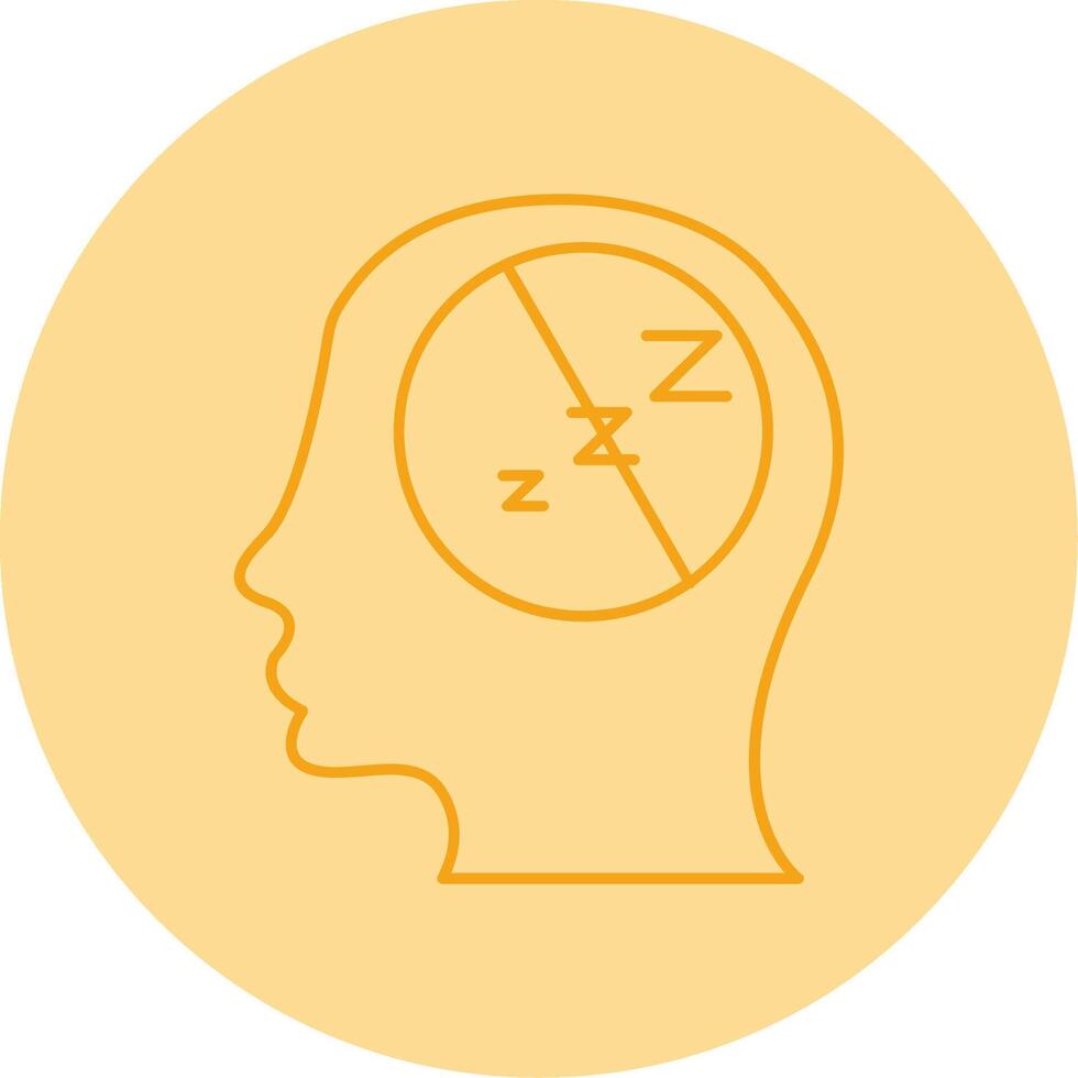 Insomnia Line Dual Tone Circle Icon vector