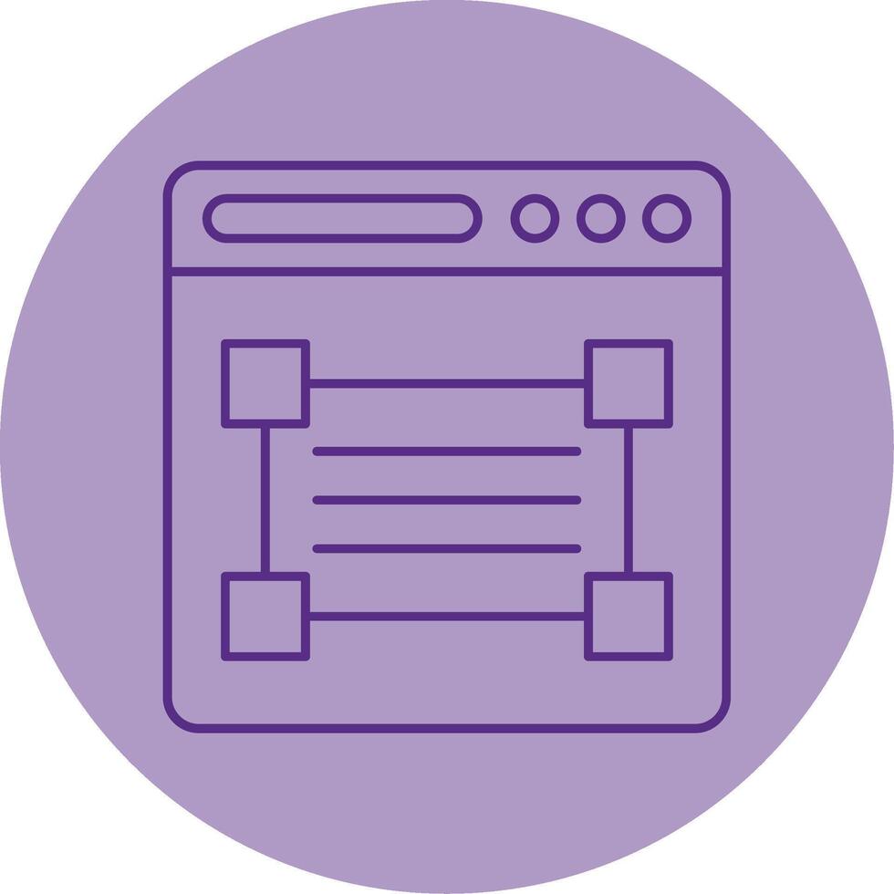 Web Design Line Dual Tone Circle Icon vector