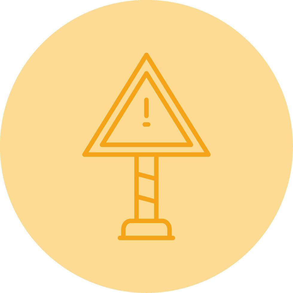 Risk Line Dual Tone Circle Icon vector