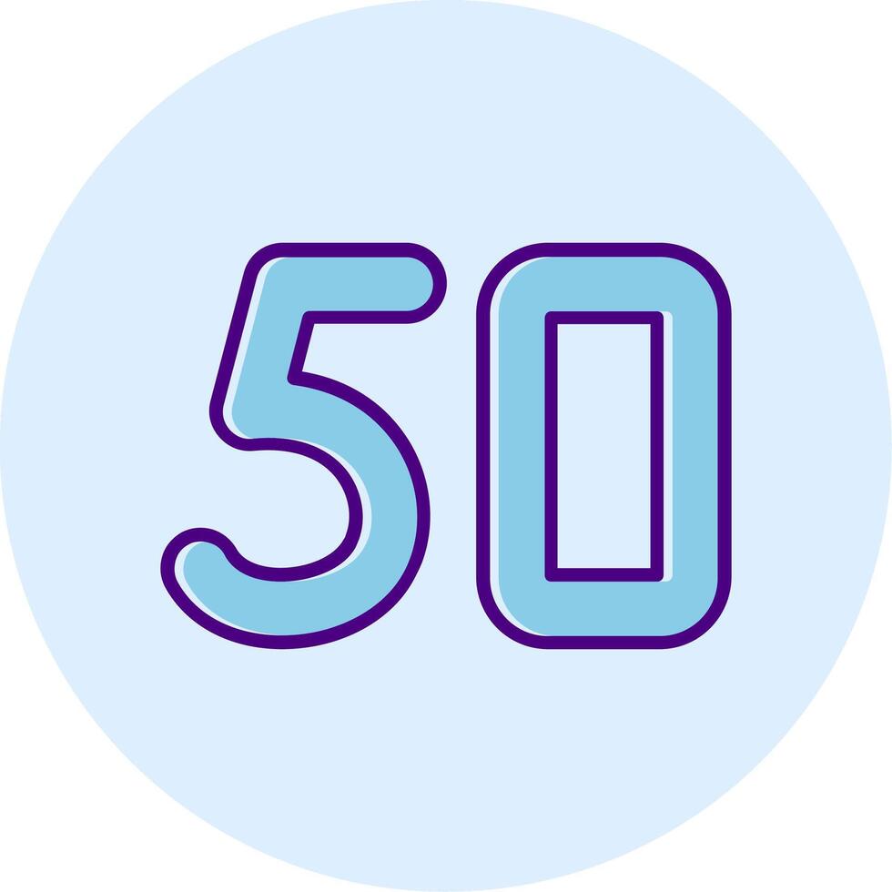 Fifty Line Dual Tone Circle Icon vector