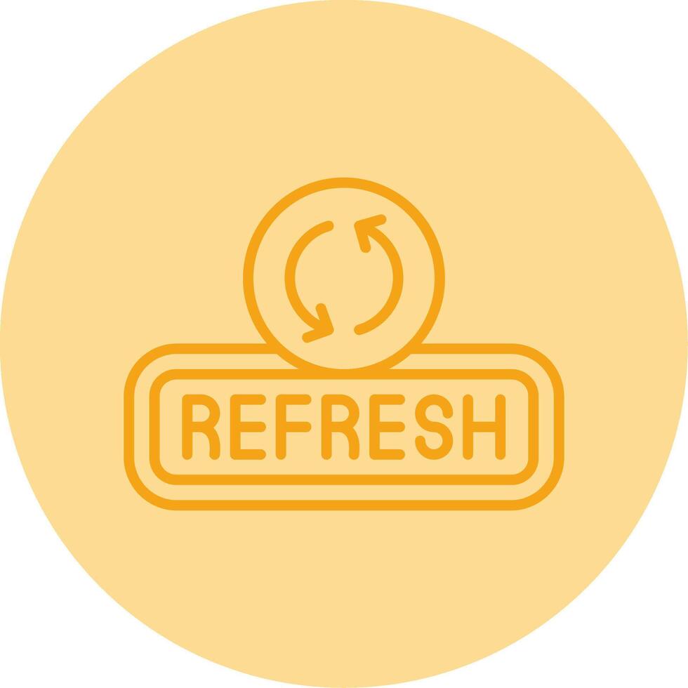 Refresh Line Dual Tone Circle Icon vector