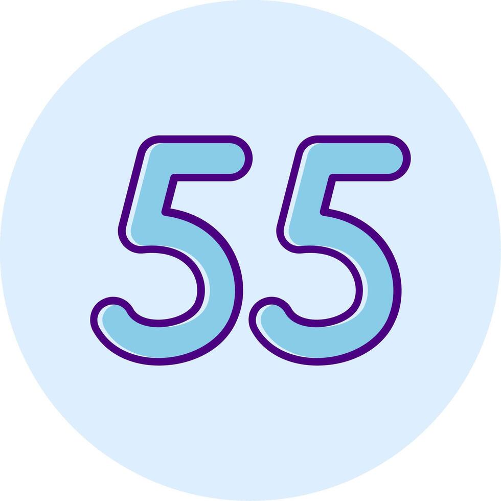 Fifty five Line Dual Tone Circle Icon vector