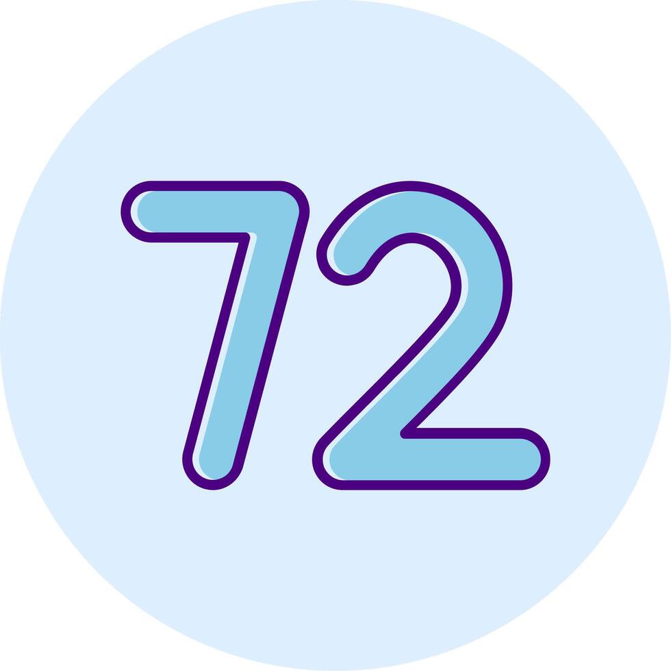 Seventy two Line Dual Tone Circle Icon vector