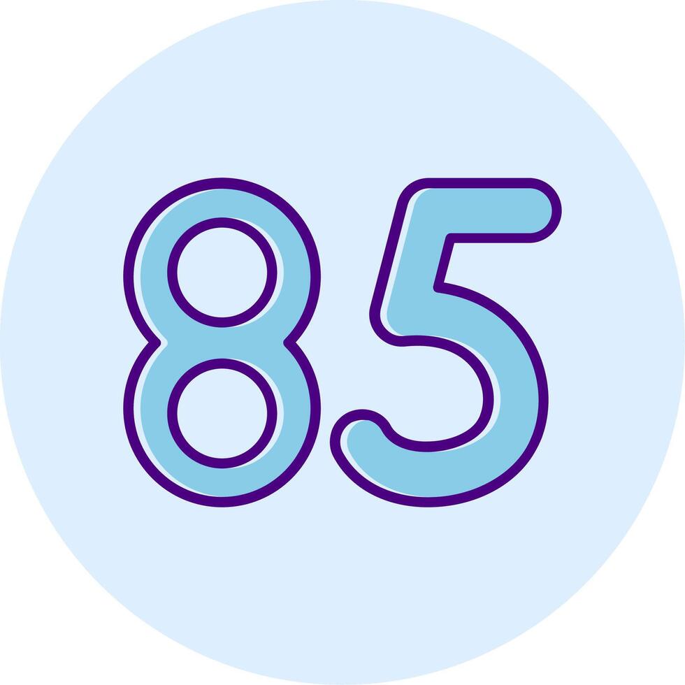 Eighty five Line Dual Tone Circle Icon vector