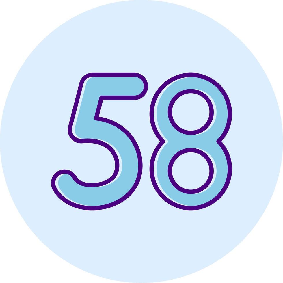 Fifty eight Line Dual Tone Circle Icon vector