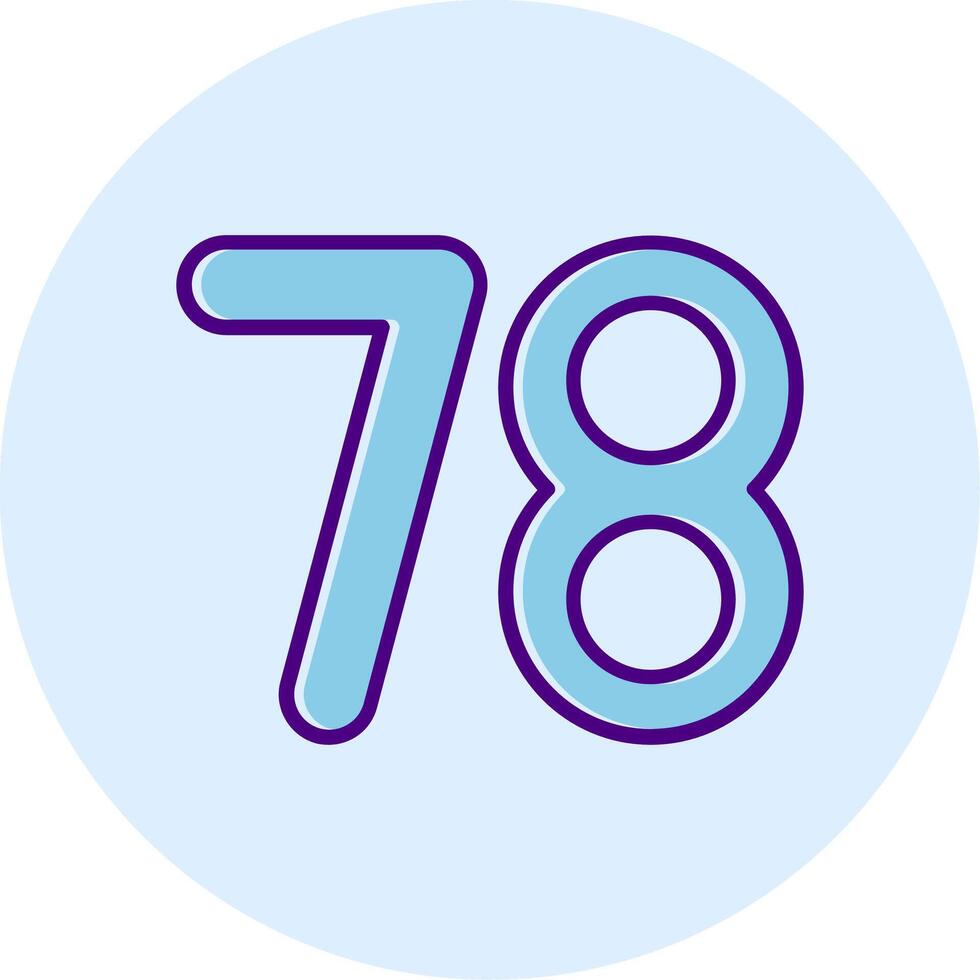 Seventy eight Line Dual Tone Circle Icon vector