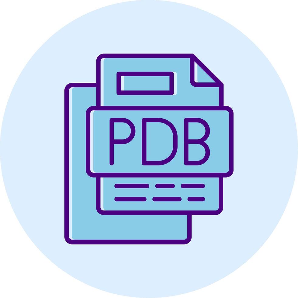 PDB Line Dual Tone Circle Icon File Line Dual Tone Circle Icon vector