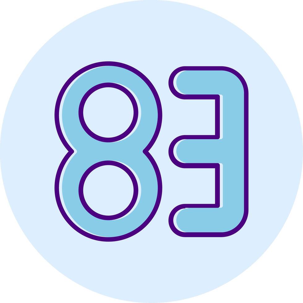 Eighty three Line Dual Tone Circle Icon vector