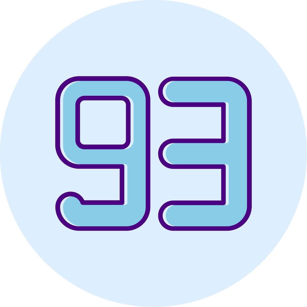 Ninety three Line Dual Tone Circle Icon vector