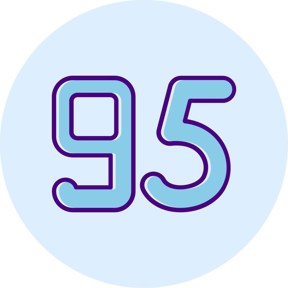 Ninety five Line Dual Tone Circle Icon vector