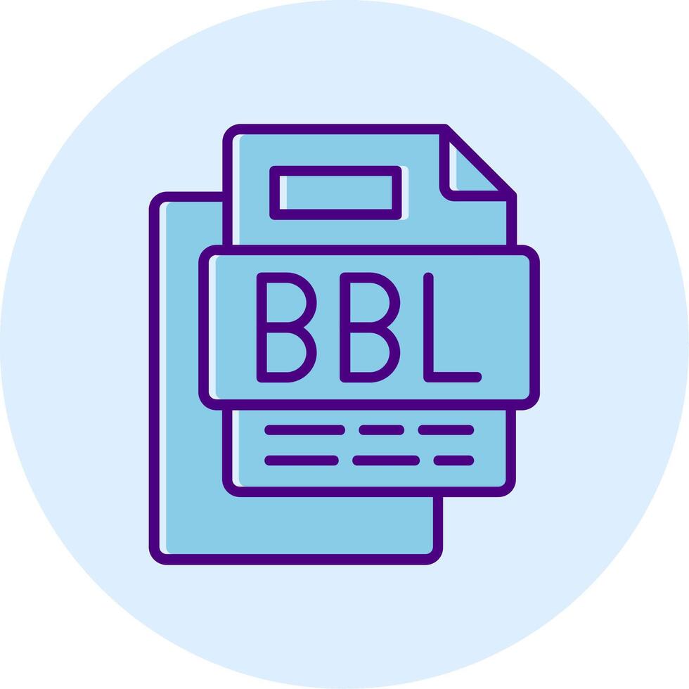 Bbl File Line Dual Tone Circle Icon vector