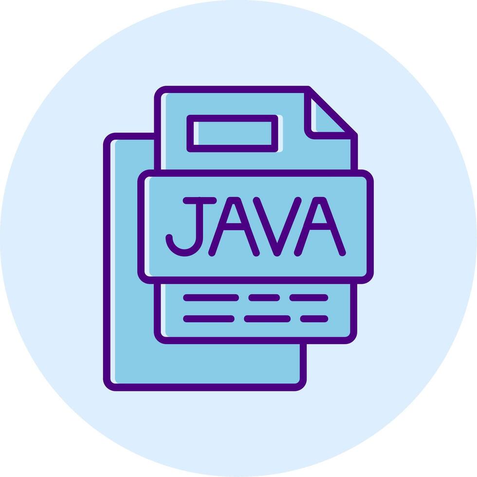 Java File Line Dual Tone Circle Icon vector