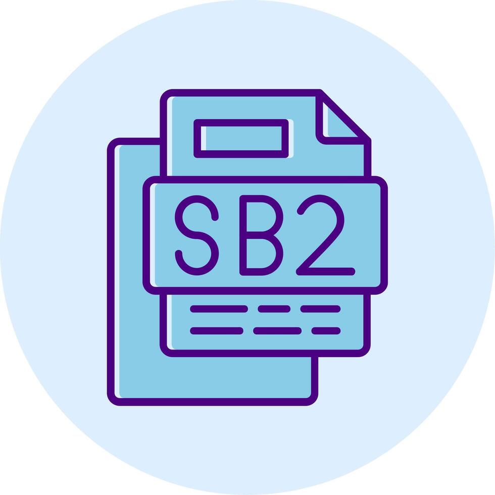 Sb2 File Line Dual Tone Circle Icon vector