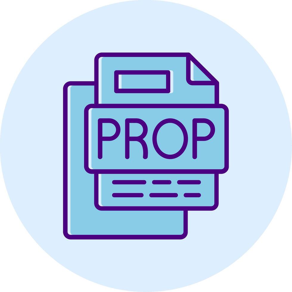 Prop File Line Dual Tone Circle Icon vector