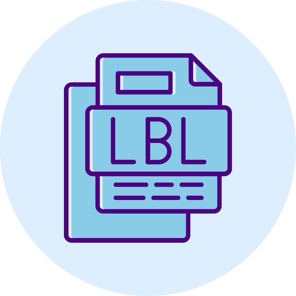 LBL File Line Dual Tone Circle Icon vector