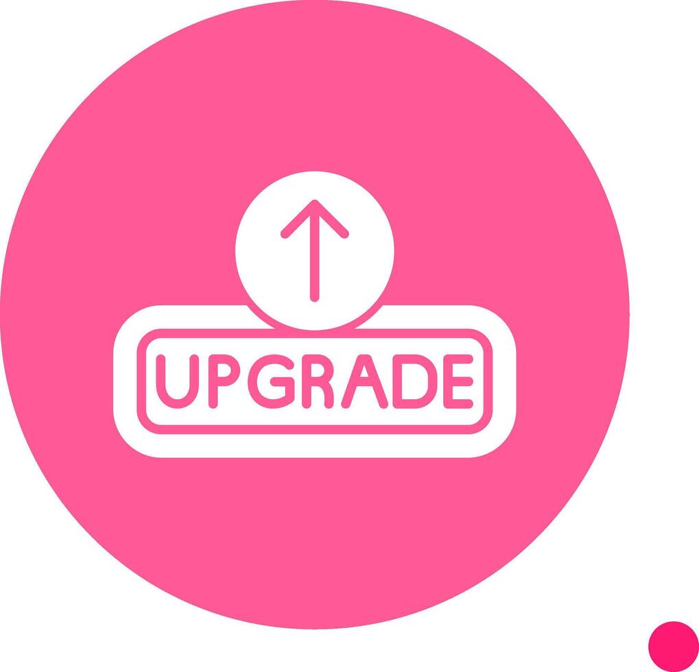 Upgrade Long Shadow Circle Icon vector