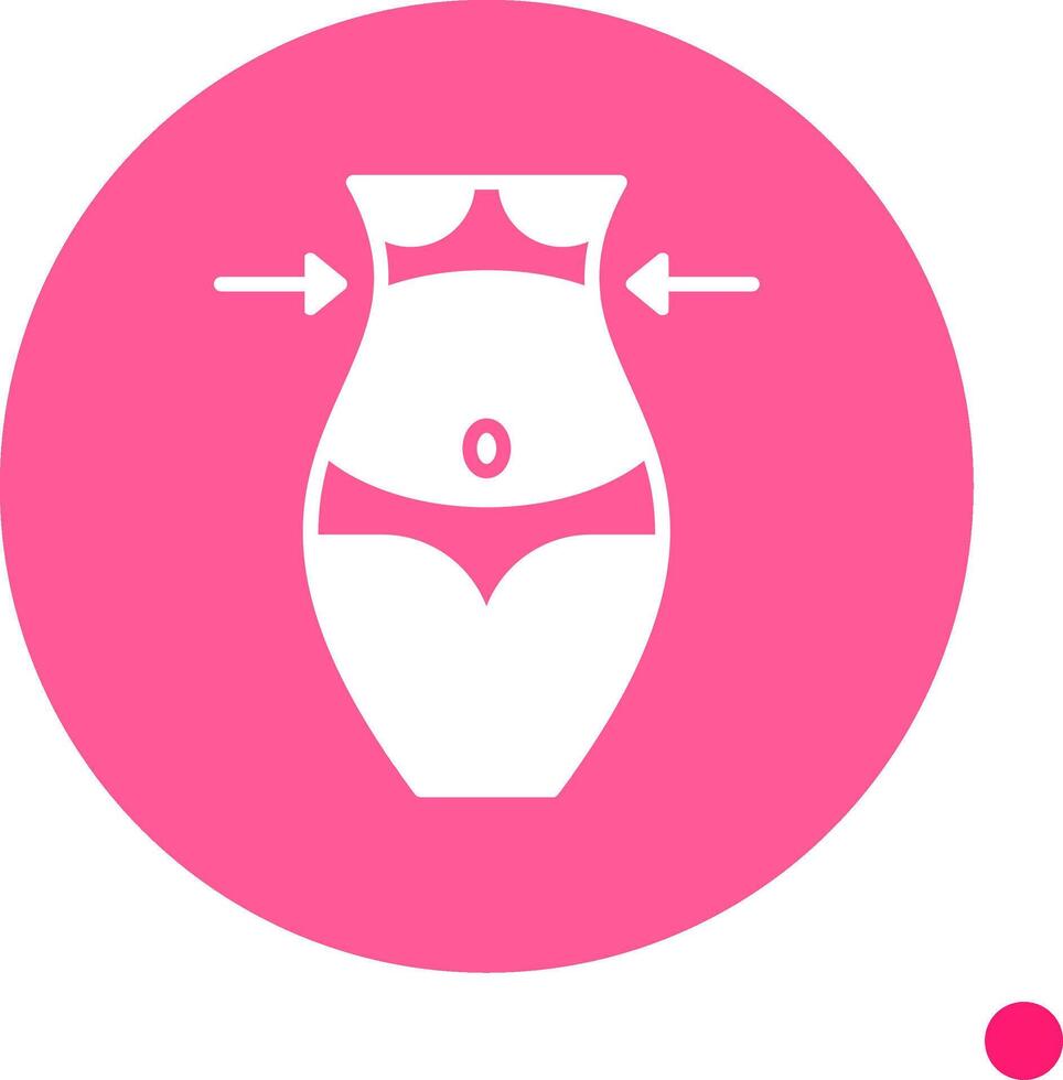 Fat Loss Long Shadow Circle Icon vector
