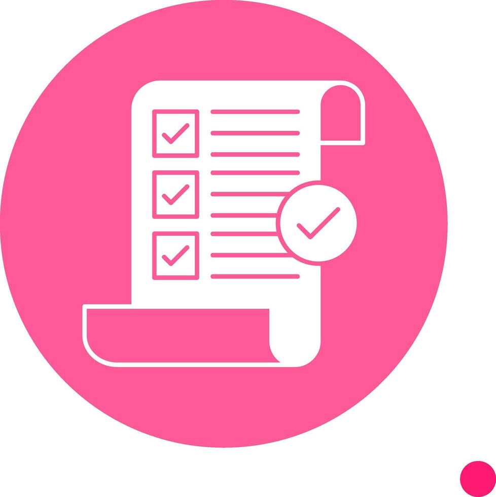 Terms and Conditions Long Shadow Circle Icon vector