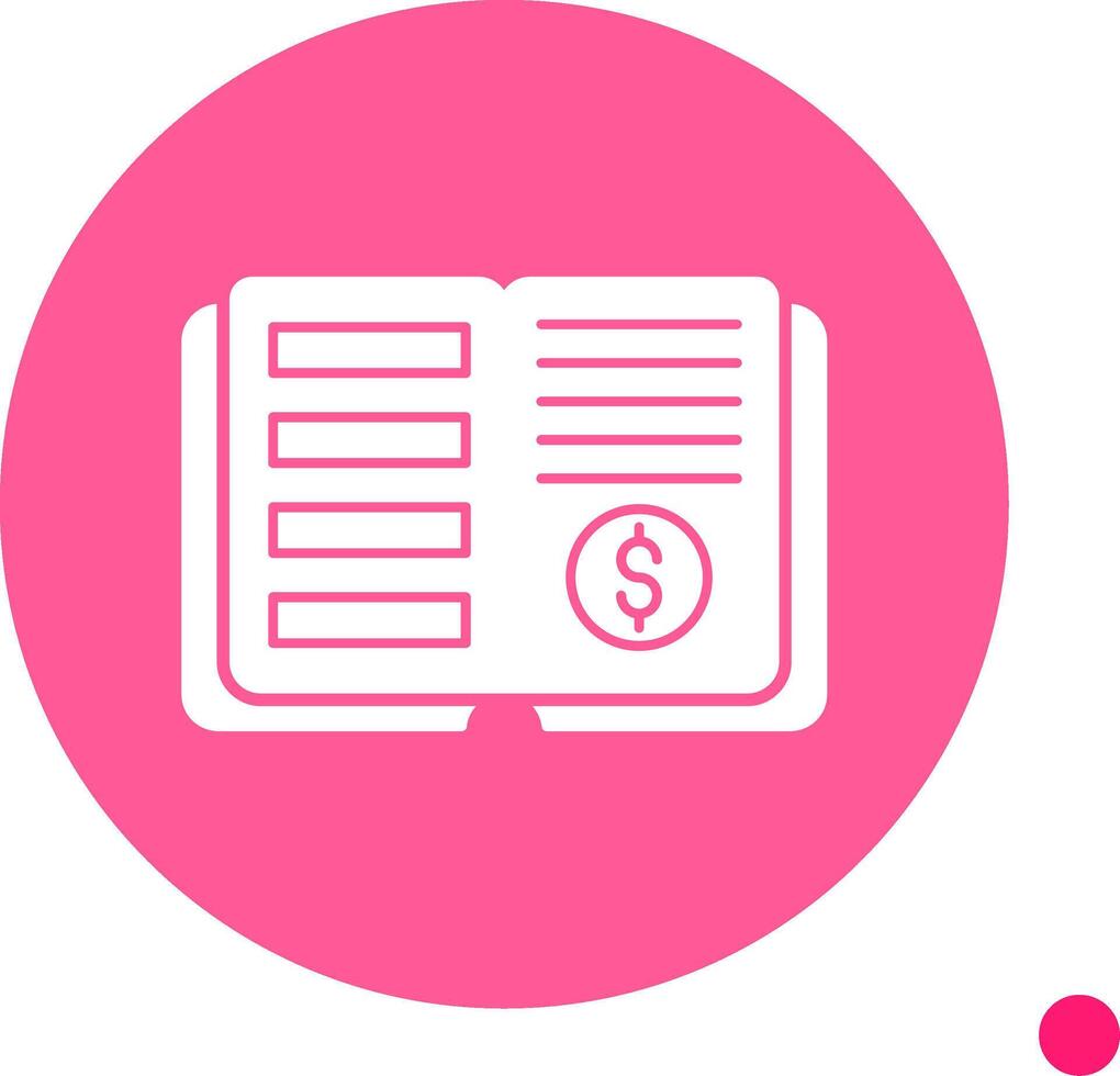 Ledger Long Shadow Circle Icon vector