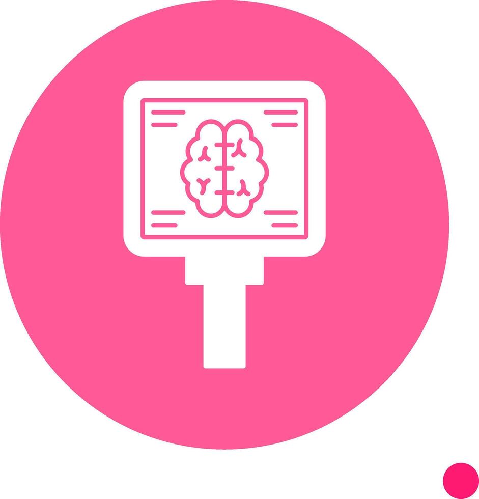 Mri Long Shadow Circle Icon vector