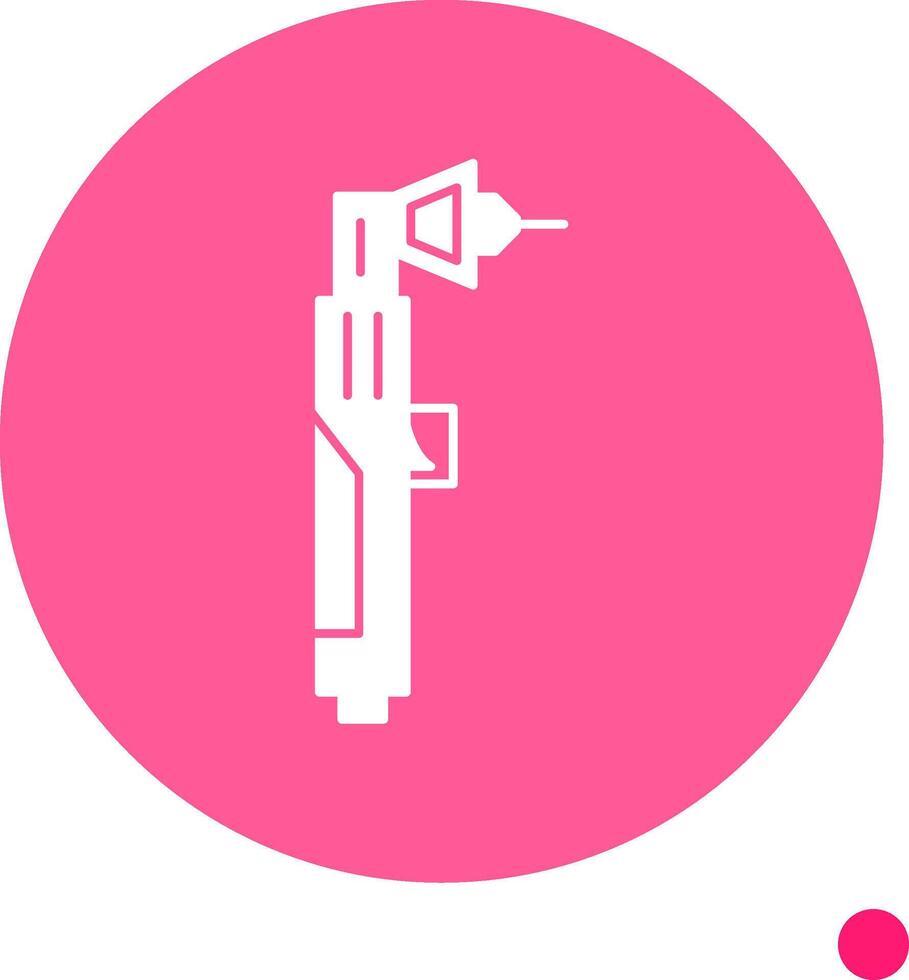 Plasma Cutter Long Shadow Circle Icon vector