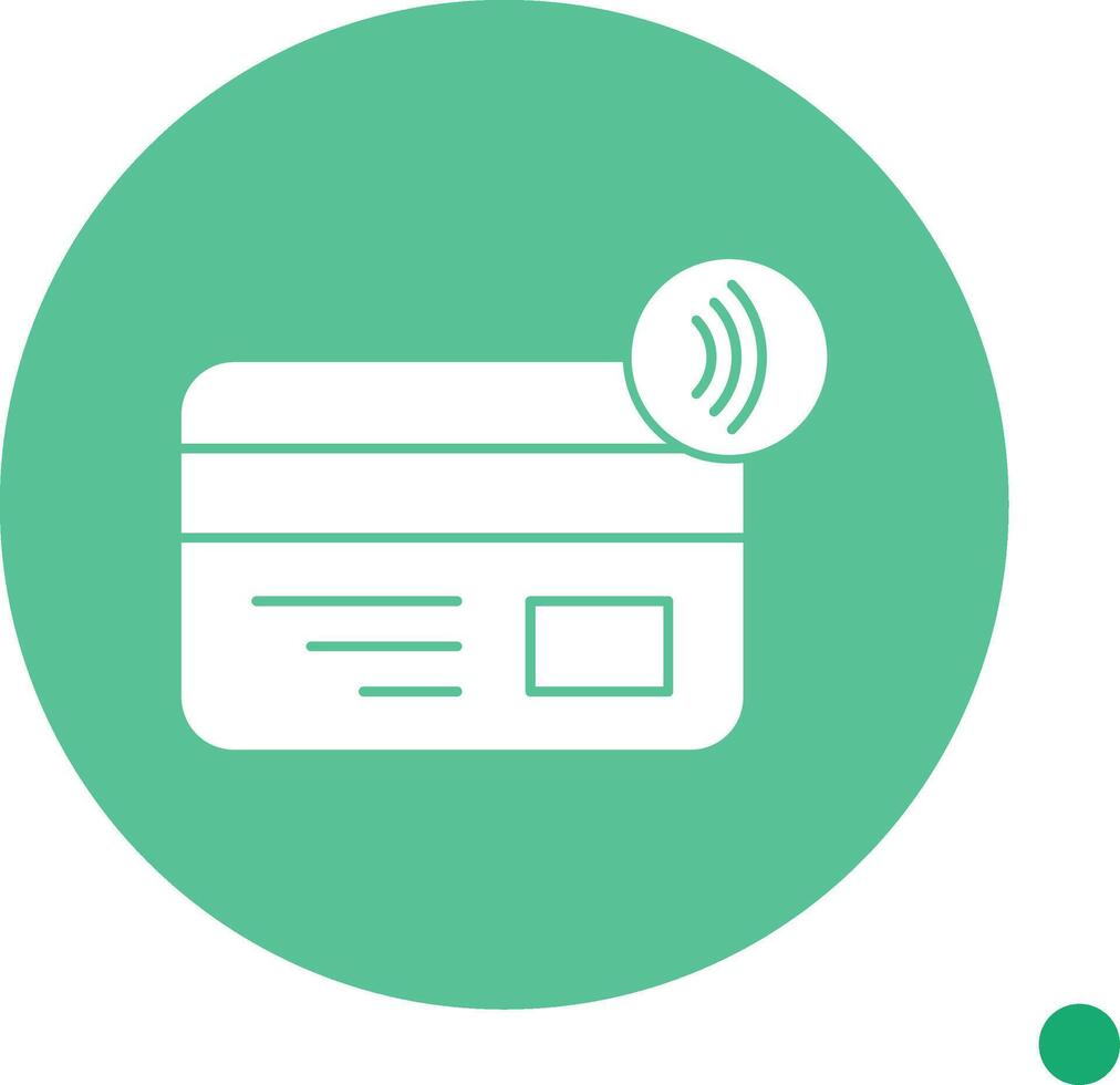 Nfc Payment Long Shadow Circle Icon vector