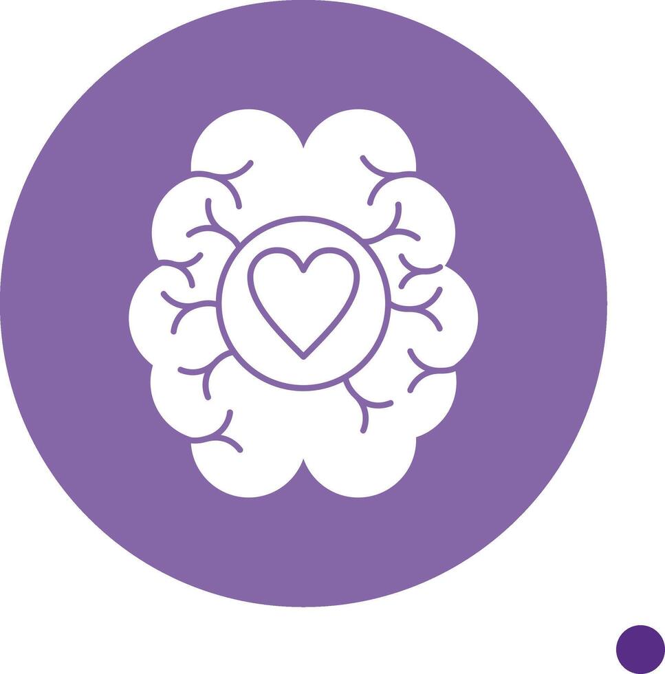 Dopamine Long Shadow Circle Icon vector