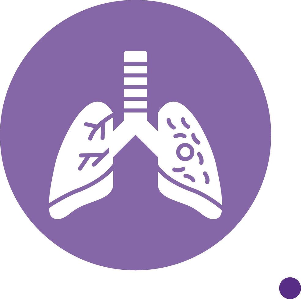 Tuberculosis Virus Long Shadow Circle Icon vector