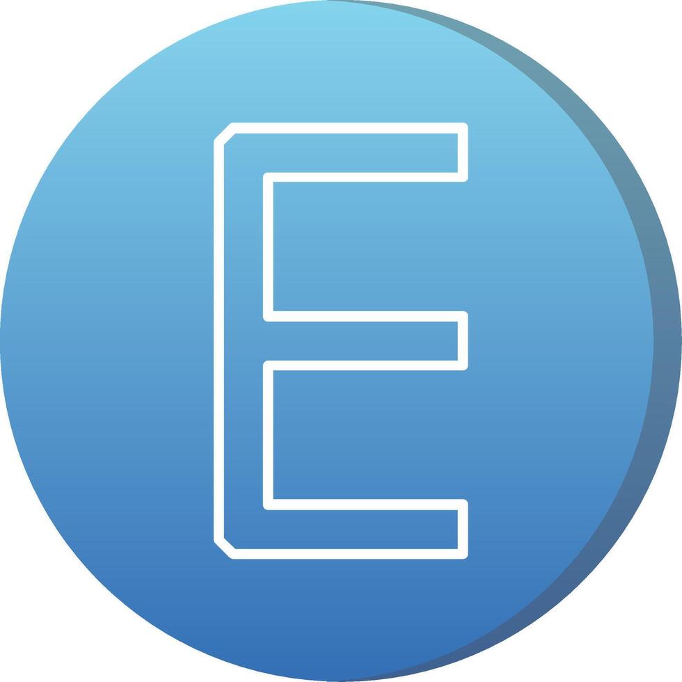 Capital E Icon vector