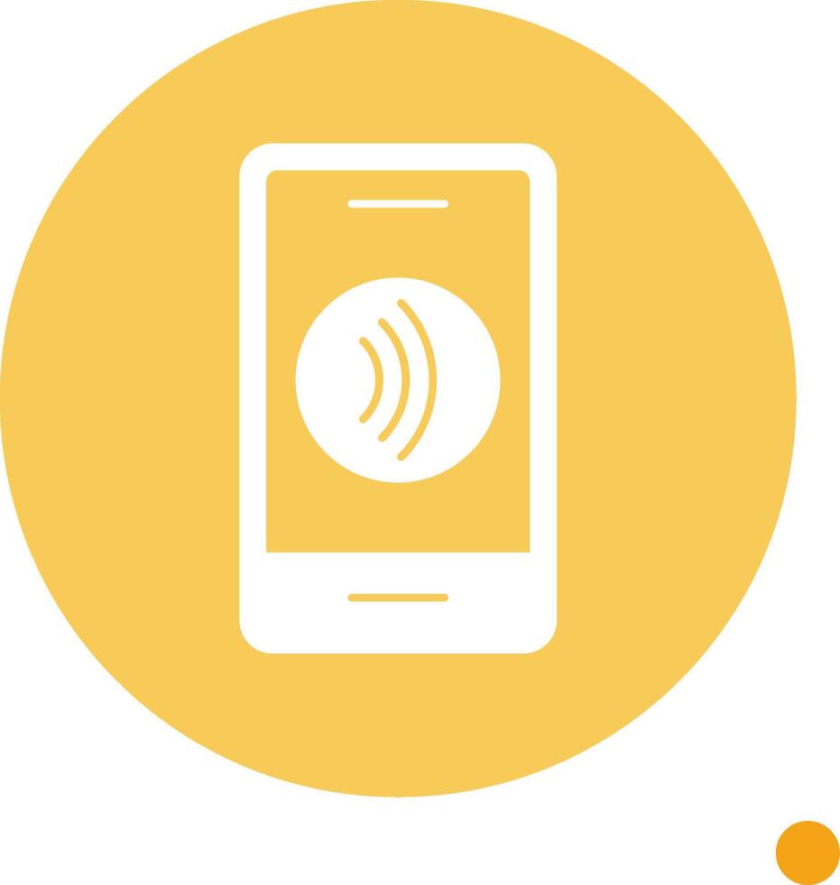 Tap To Pay Long Shadow Circle Icon vector