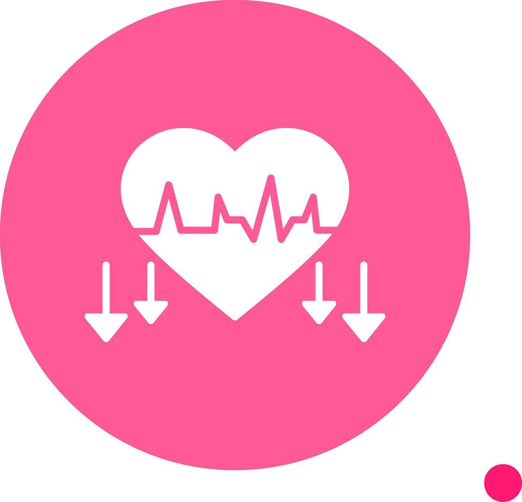 Blood Pressure Drop Long Shadow Circle Icon vector