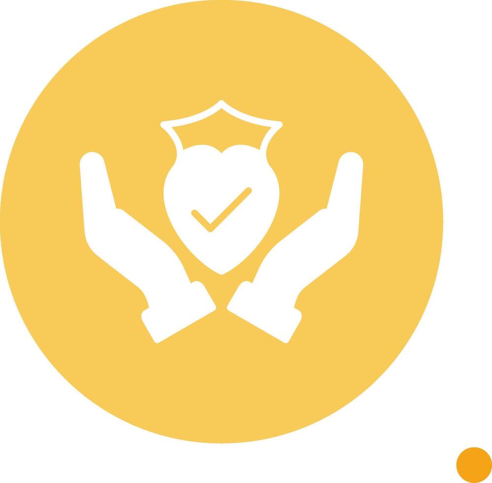 Trust Long Shadow Circle Icon vector