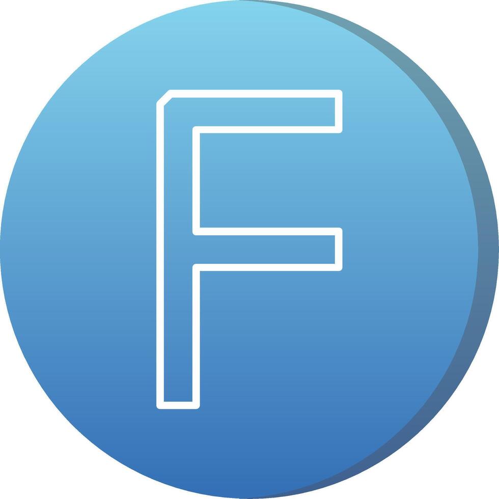 Capital F Icon vector