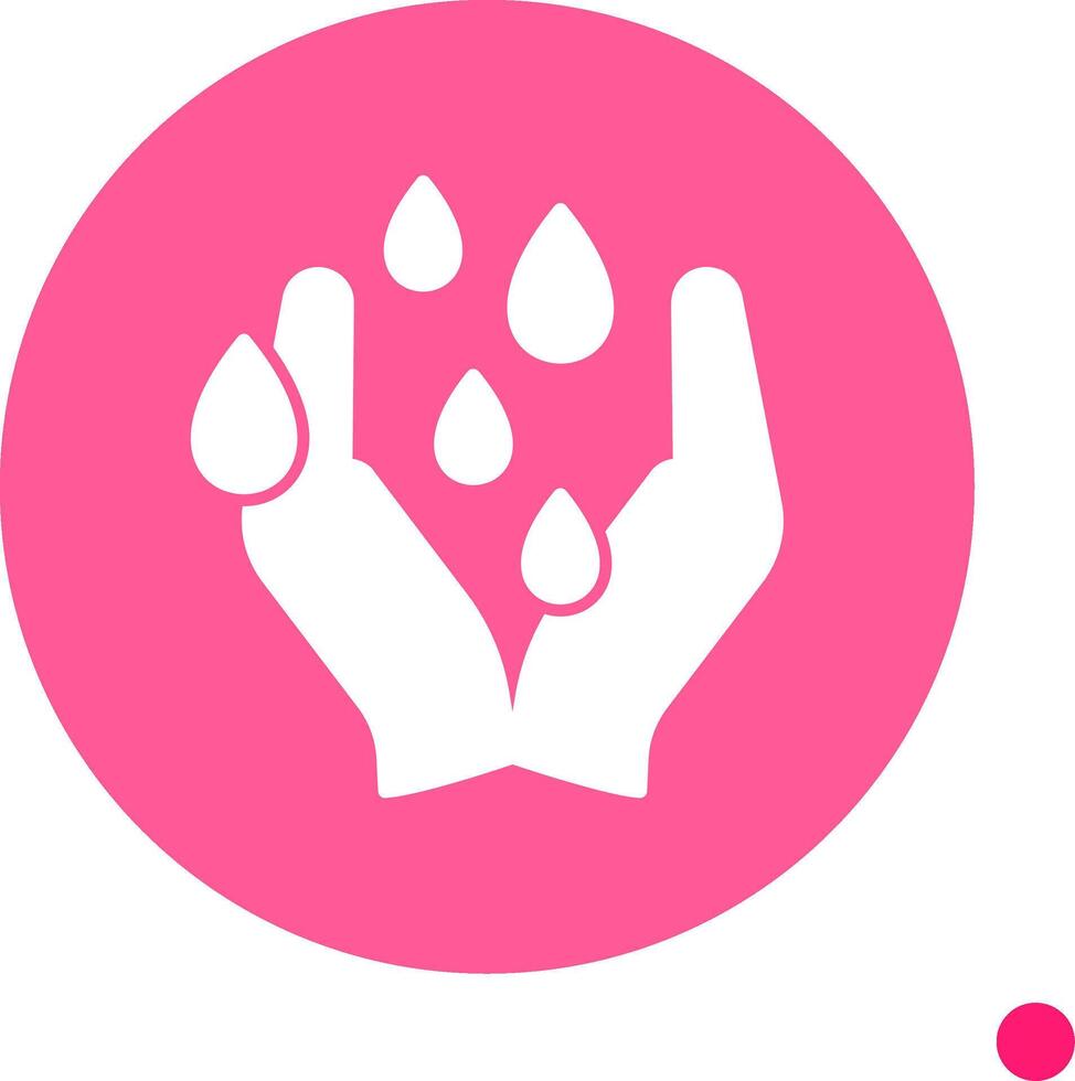 Sweaty Hands Long Shadow Circle Icon vector