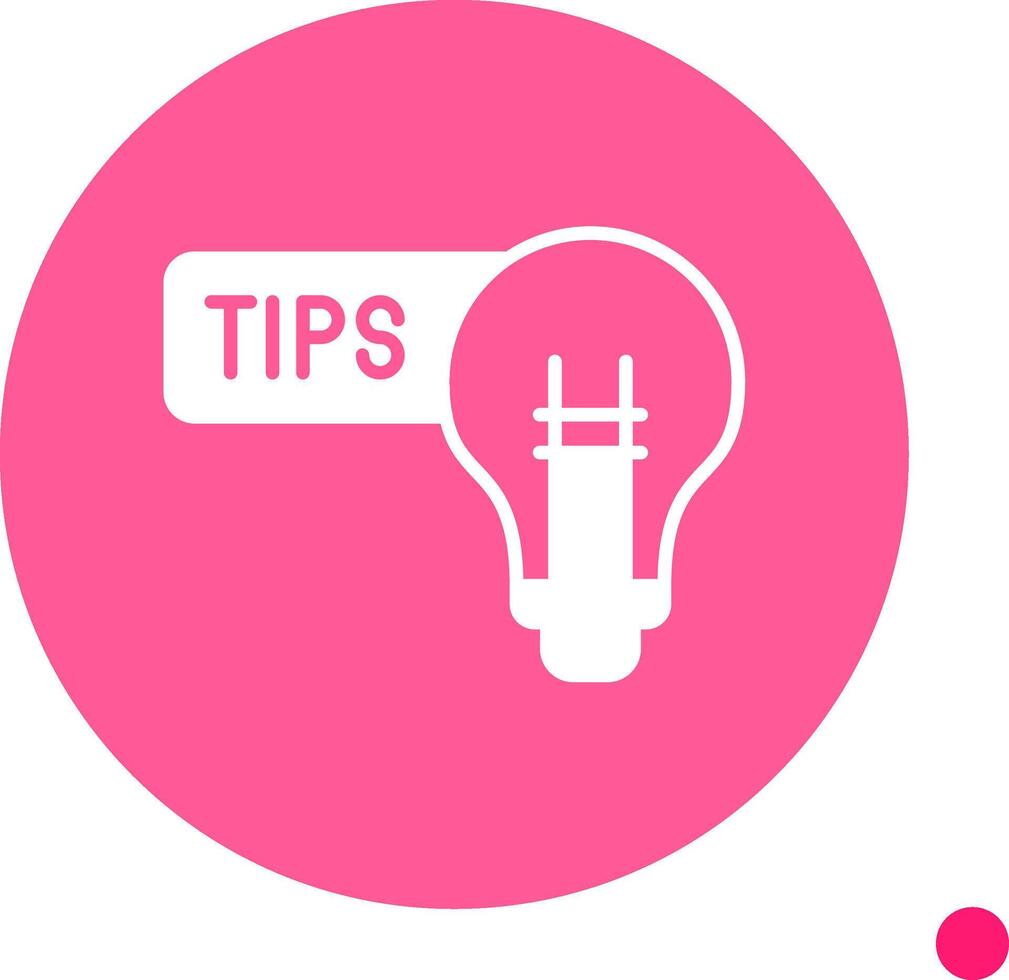 Tips Long Shadow Circle Icon vector