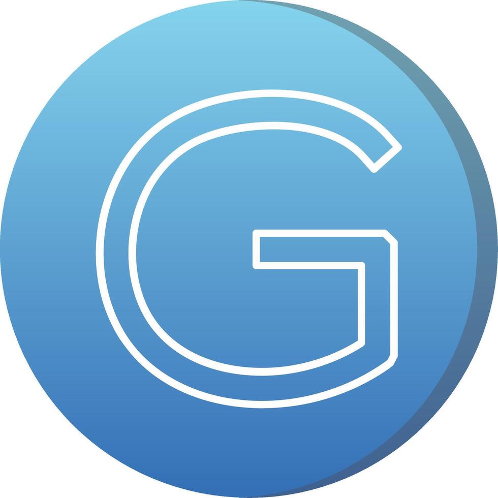 Capital G Icon vector