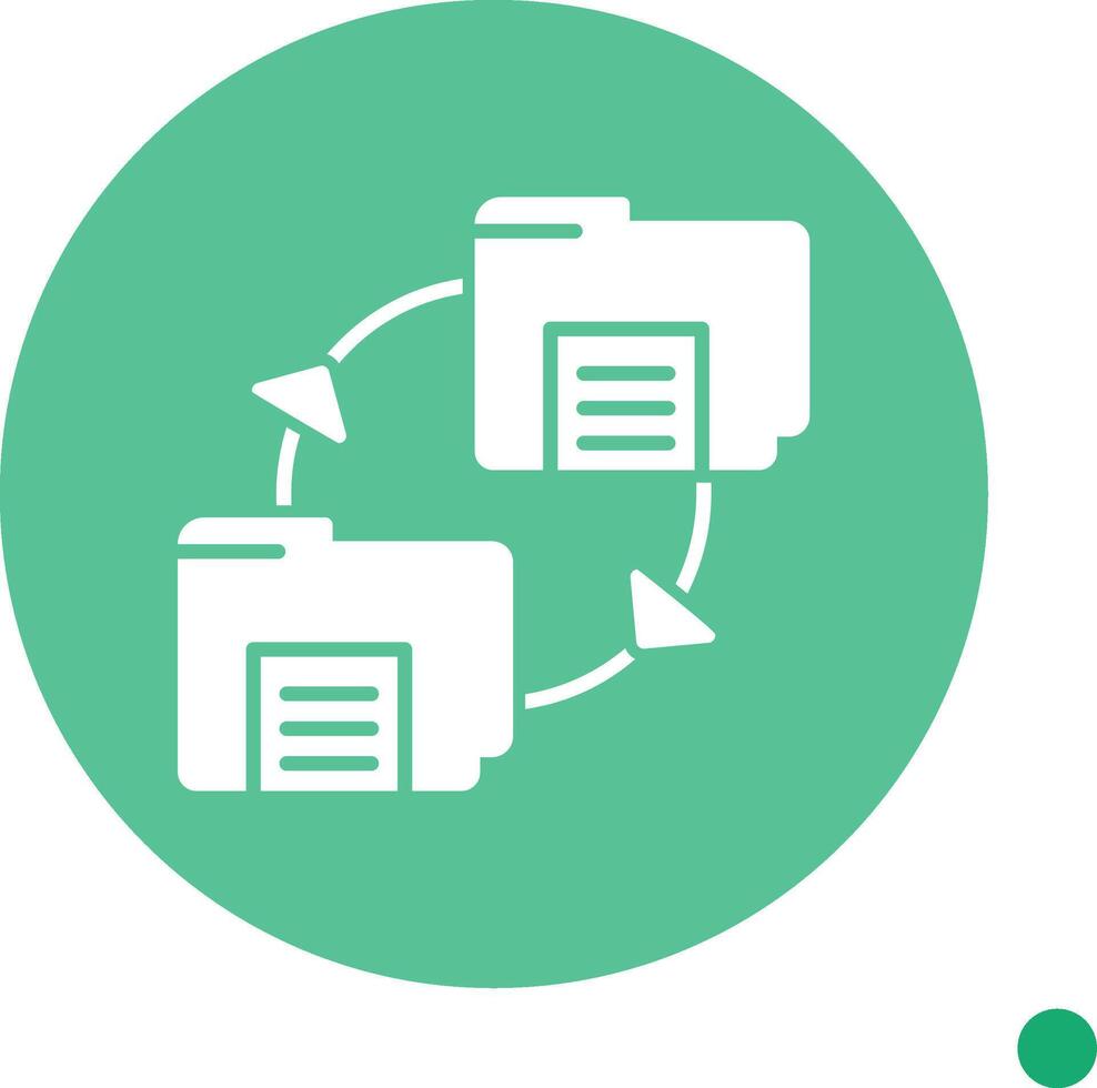 Files Exchange Long Shadow Circle Icon vector