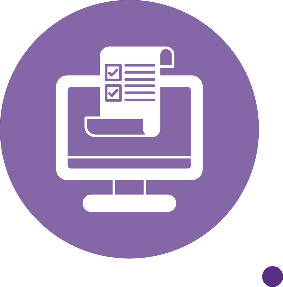 Brief Long Shadow Circle Icon vector