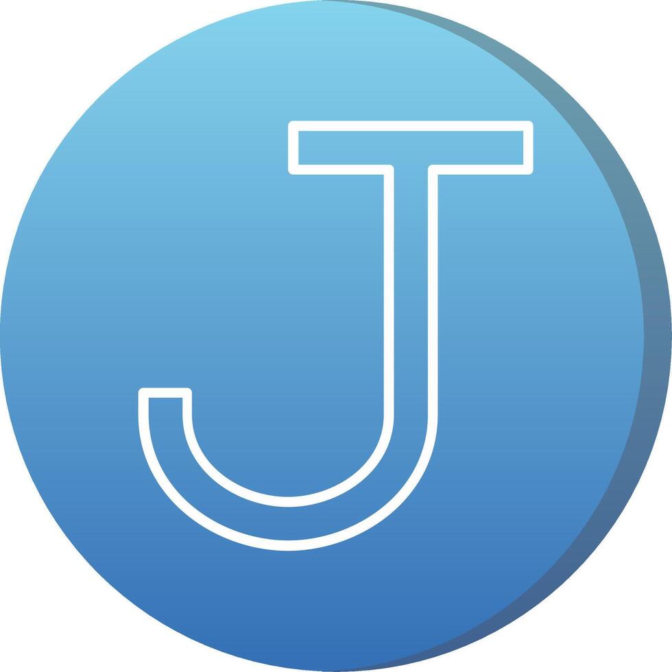 Capital J Icon vector