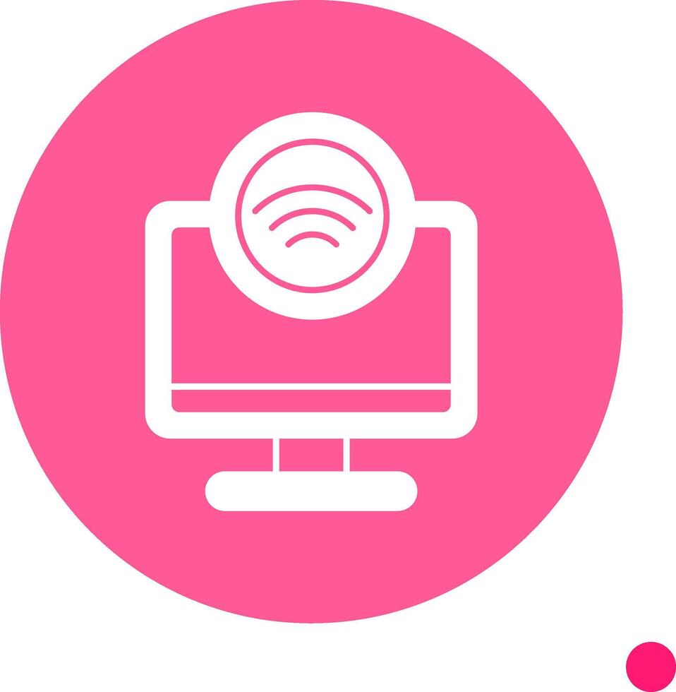 Internet Access Long Shadow Circle Icon vector