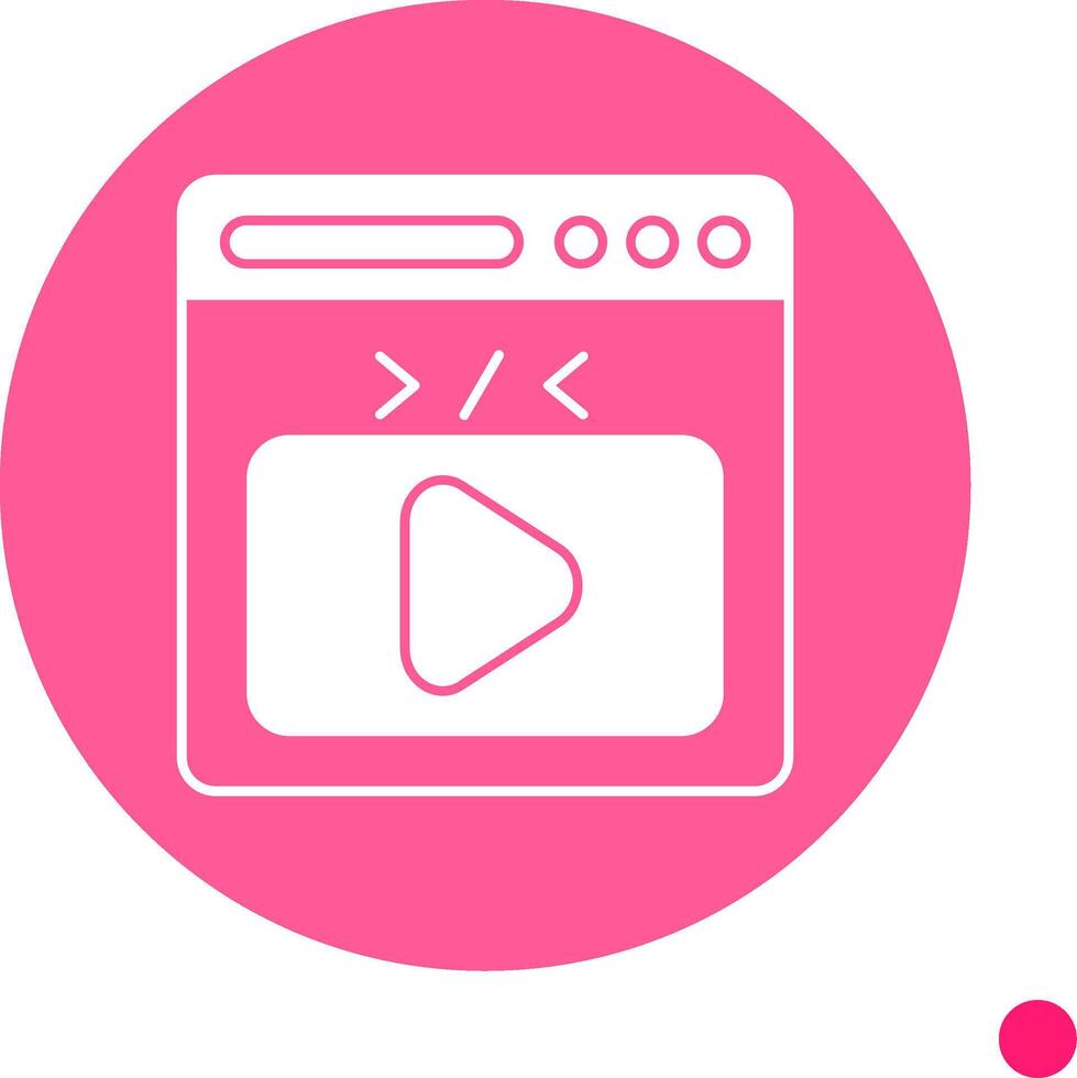 Long Shadow Circle Icon vector