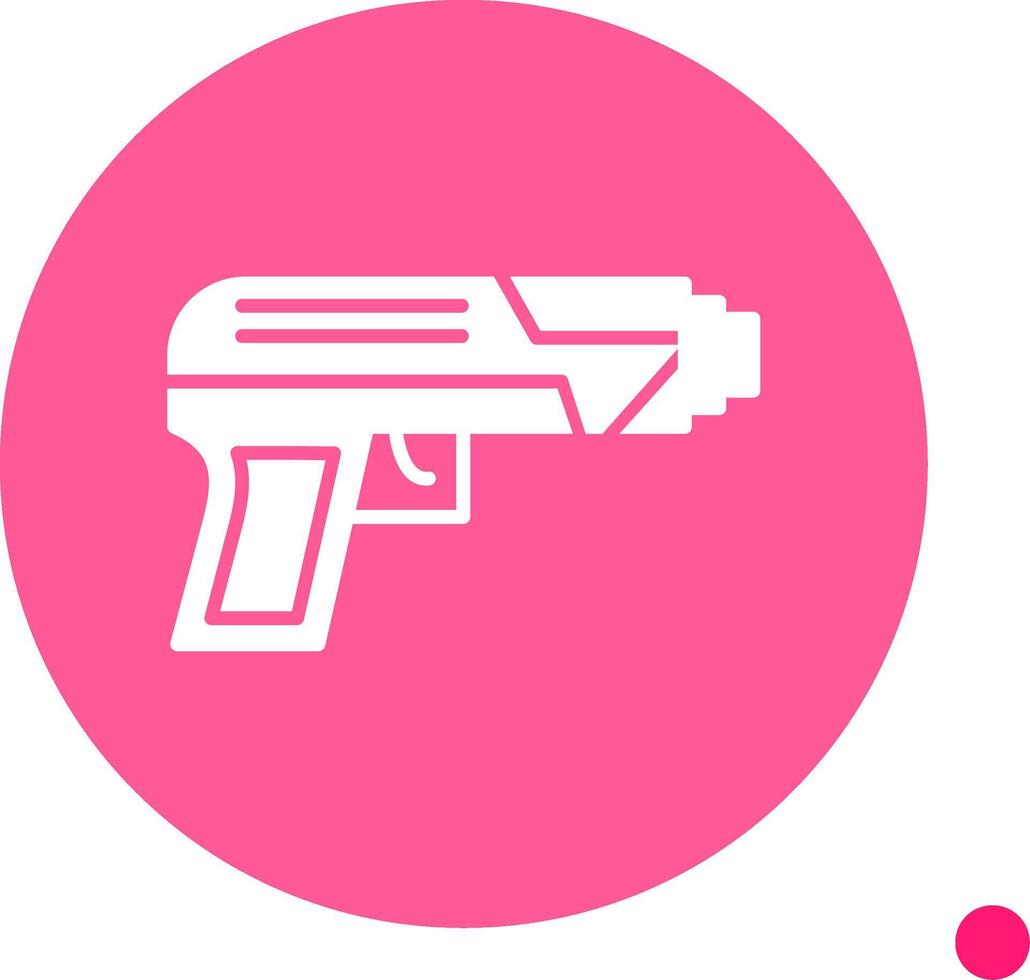 Starting Gun Long Shadow Circle Icon vector