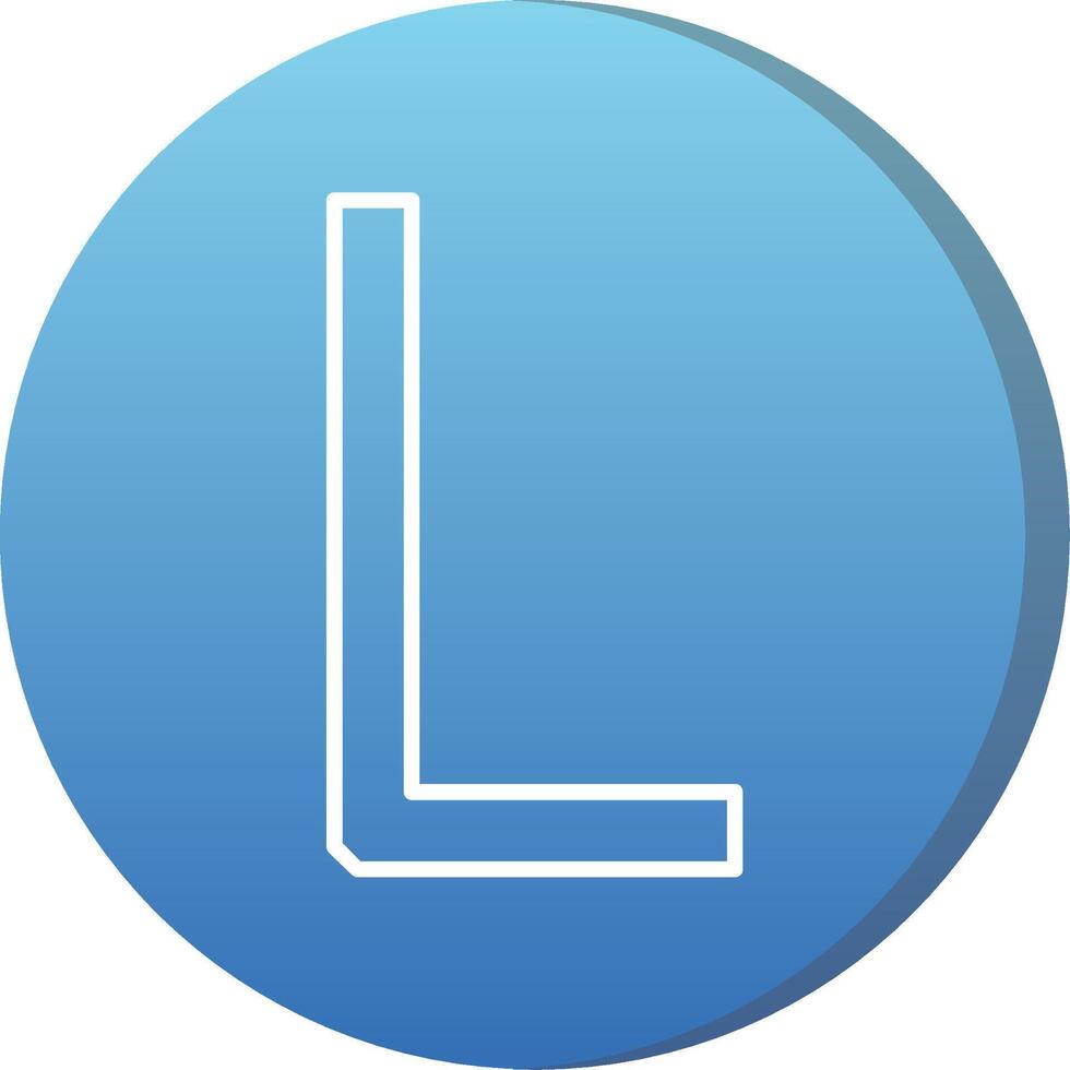 Capital L Icon vector