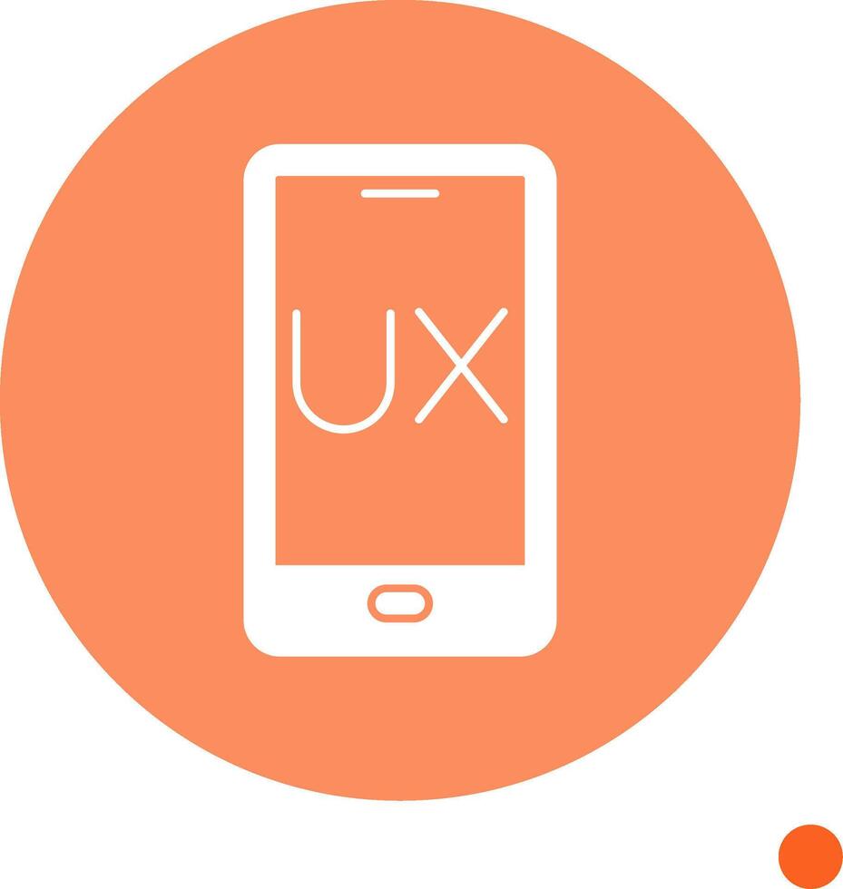 Ux Design Long Shadow Circle Icon vector