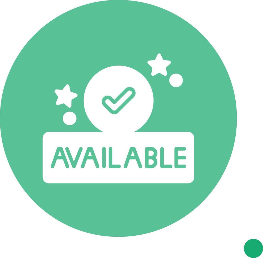 Available Long Shadow Circle Icon vector